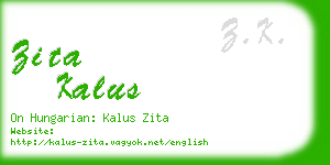 zita kalus business card